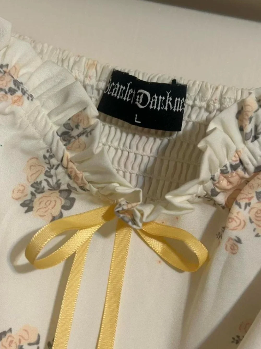Scarlet Darkness cottagecore dress in yellow L - Picture 5 of 5